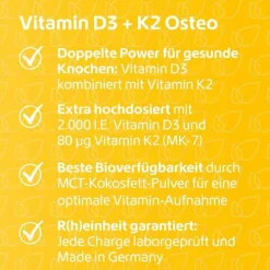 R(h)ein Nutrition Vitamin D3 + K2 Osteo 2.000 I.E. Vit.D3 + 80 µg K2 Kps, 120 St><noscript><img width=