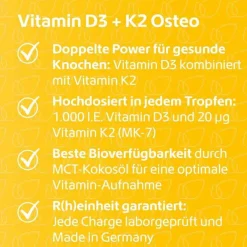 Vitamin D3 + K2 Osteo Tropfen, 30 ml
