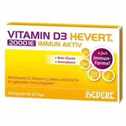 Vitamin D3 Hevert 2000 IE Immun Aktiv Kapseln, 30 St