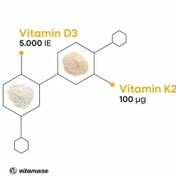 Vitamaze Vitamin D3 K2 5000 I.E. / 100 µg hochdosiert Tabletten , 180 St> Vitamin D (Colecalciferol)