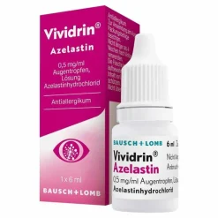 Vividrin ® Azelastin Augentropfen Akuthilfe bei Heuschnupfen und Allergien, 6 ml> Augentropfen Allergie|Allergie Medikamente