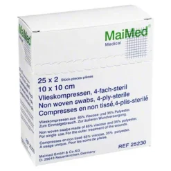 Maimed Vlieskompressen 10x10 cm steril, 25X2 St> Sterile Kompressen