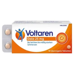 Voltaren Dolo 25mg Tabletten, Schmerztabletten gegen Rückenschmerzen, 10 St> Diclofenac