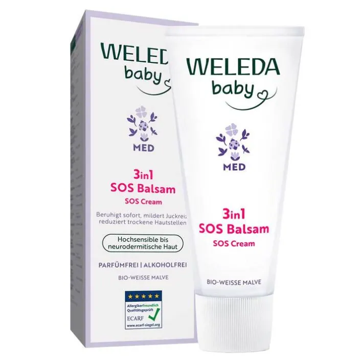 Weleda 3in1 SOS Balsam weiße Malve, 50 ml>Kinder Haut- & Haarpflege|Cremes & Balsame