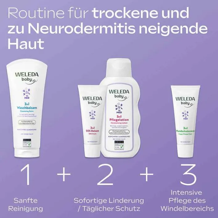 Weleda 3in1 SOS Balsam weiße Malve, 50 ml>Kinder Haut- & Haarpflege|Cremes & Balsame