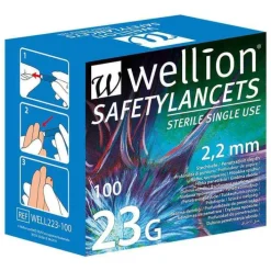 Wellion ® Safetylancets 23G , 100 St> Lanzetten & Stechhilfen