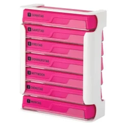 Wepa 7 Tage Compact Wochenmagazin weiß / pink, 1 St> Dosierer & Zerteiler