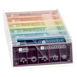 Wepa 7 Tage Wochenmagazin Piktogramme Regenbogen, 1 St