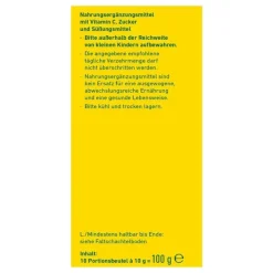 Wepa Ingwer + Honig + Vitamin C Pulver, 10X10 g> Vitamin C (Ascorbinsäure)