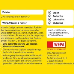 Wepa Vitamin C Pulver Dose, 100 g