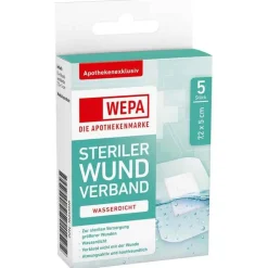 Wepa Wundverband wasserdicht 7,2x5 cm steril, 5 St