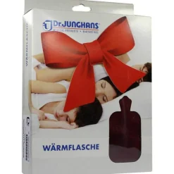 Wärmflasche mit Flauschbezug bordeaux, 1.5 l