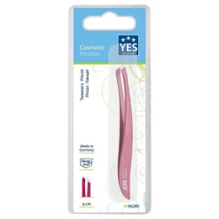 Yes Pinzette 9 cm schräg rostfrei Fashion Zetty rot, 1 St