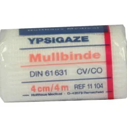 Ypsigaze Mullbinde 4cmx4m, 1 St