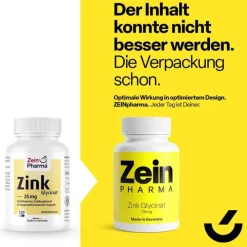 Zein Pharma Zink Chelat 25 mg in magensaftresistent veg.Kapseln , 120 St><noscript><img width=