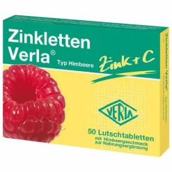Zinkletten Verla Himbeere Lutschtabletten, 50 St